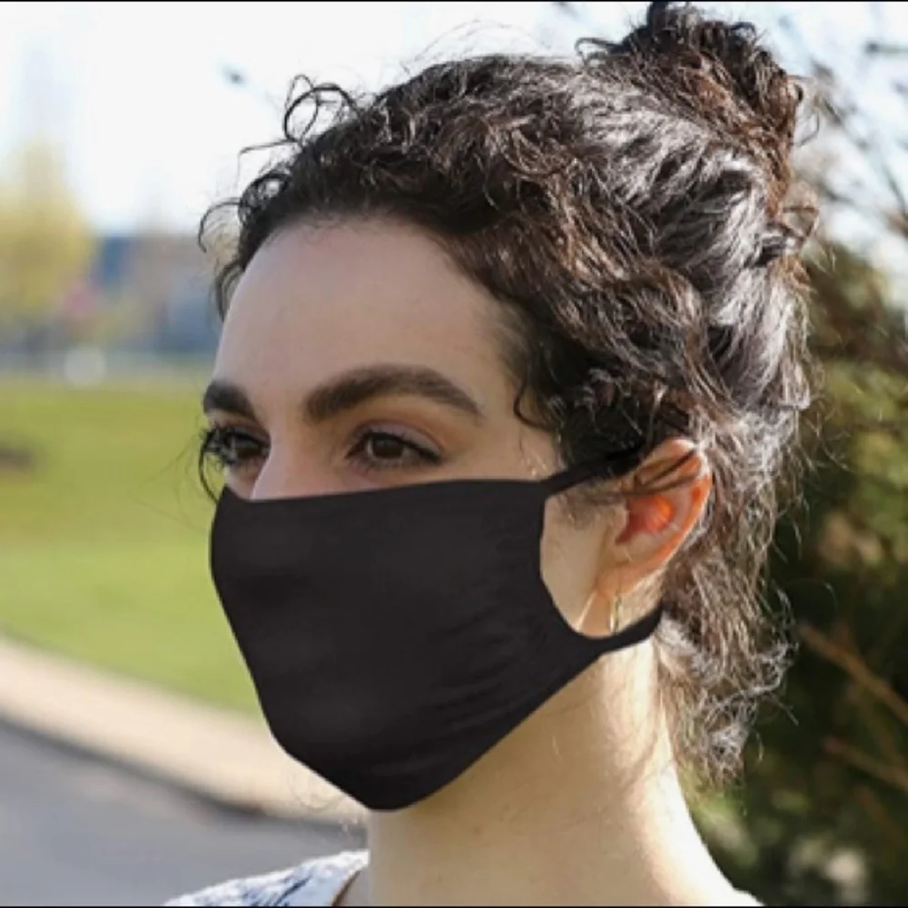 🎉HP🎉 50 Black Cotton Washable Face Masks OSFA Sealed in Plastic NEW #3137